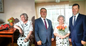 В Бресте поздравили жительницу, родившуюся в 1944 году, в день освобождения города