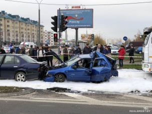 Серьёзное ДТП в Бресте с участием пяти автомобилей