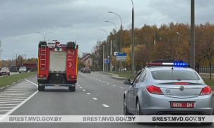 ГАИ провела тренировочный прогон автомобиля МЧС